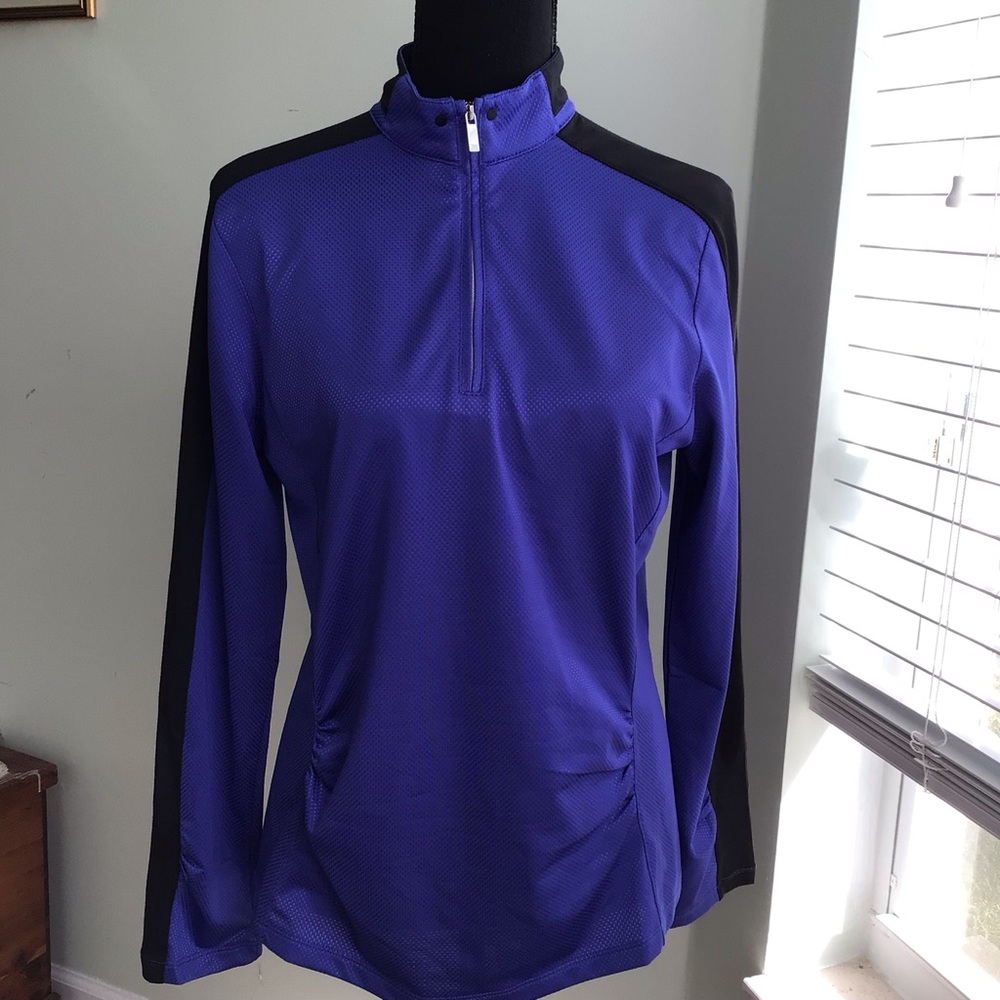 Tail Golf Pullover - Purple & Black